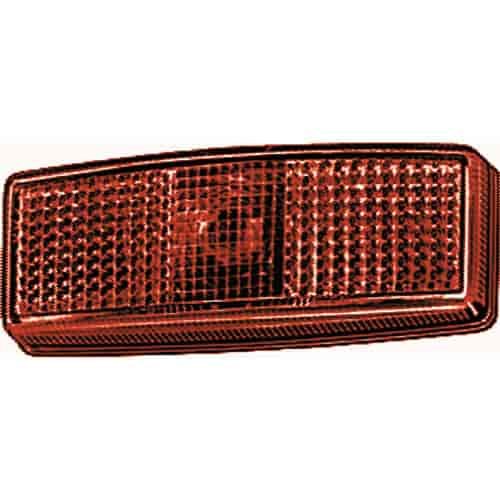 6717 Side Marker Lamp Rectangle Amber Lens Bulb Not Incl. ECE Approved w/ Reflex Reflector
