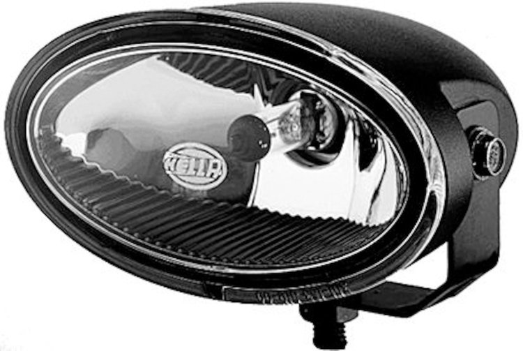 HELLA FF 50 Series Halogen Driving Lamp Kit; Oval; Clear Lens; Black Housing; Upright And Pendant Mo