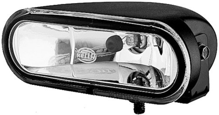 FF 75 Driving Lamp Oval Clear Lens Black Housing Upright And Pendant Mounting Incl. Lamp/12V 55W Bulb/Mounting Hardware