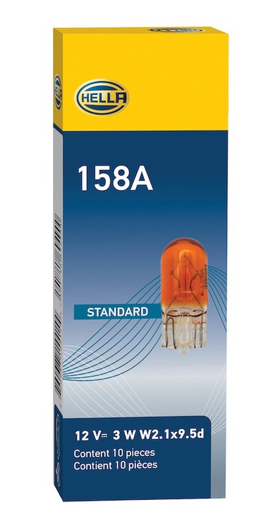 BULB 158A 12V 3W W2.1X9.5D T3.25 AMBER