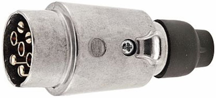 PLUG 7-POLE 12V METAL HOU