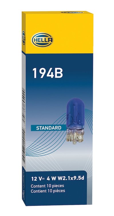 BULB 194B 12V 4W W2.1X9.5D T3.25 BLUE
