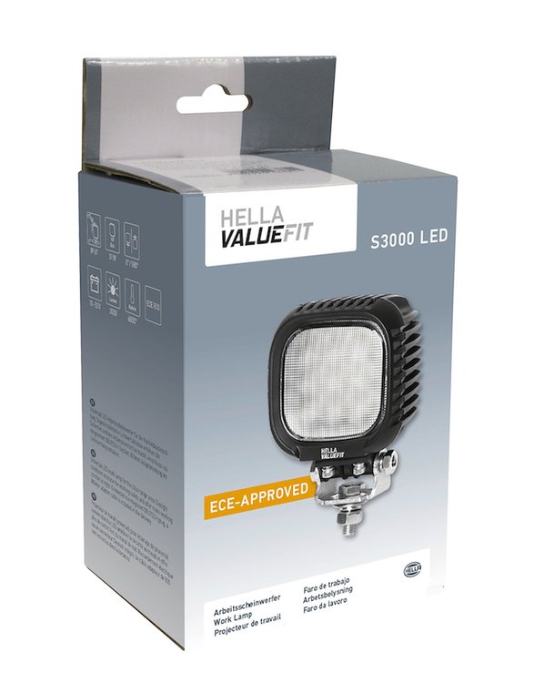 Hella ValueFit LED Work Lamp, 3000 Lumens [Square]