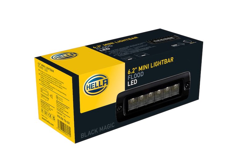 Black Magic Series Mini Flood LED Light Bar, 7.700 in. Length, Flush-Mount