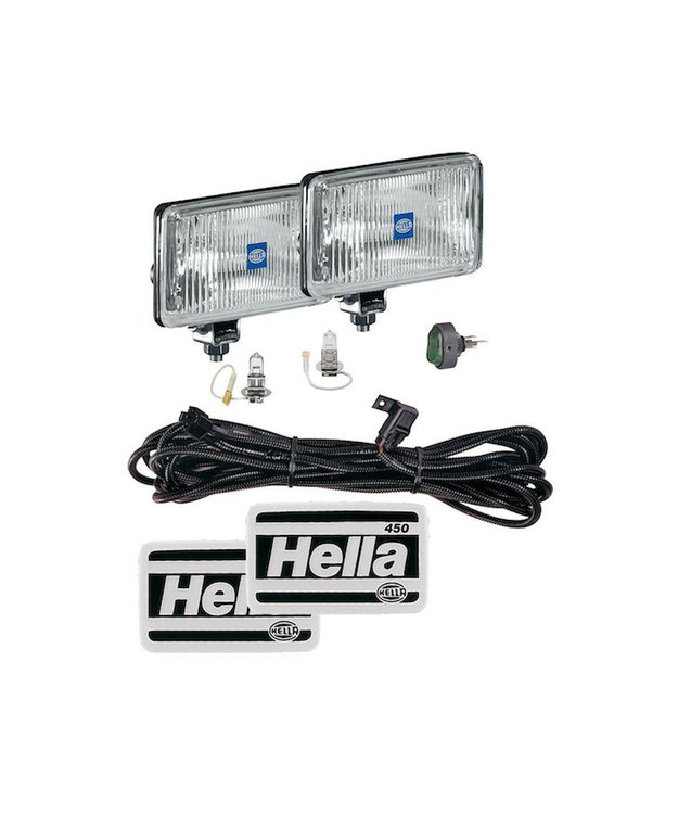 450 Driving Lamp Kit; Rectangle; Clear Lens; Upright And Pendant Mounting; Incl. 2 Lamps/12V 55W Bul