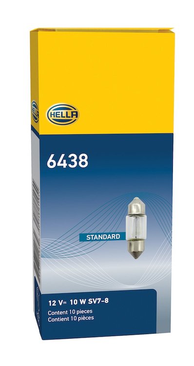 BULB 6438 12V 10W SV7-8 T2.5 8X31MM