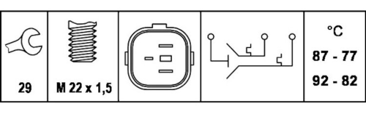 TEMPERATURE SWITCH GREY F