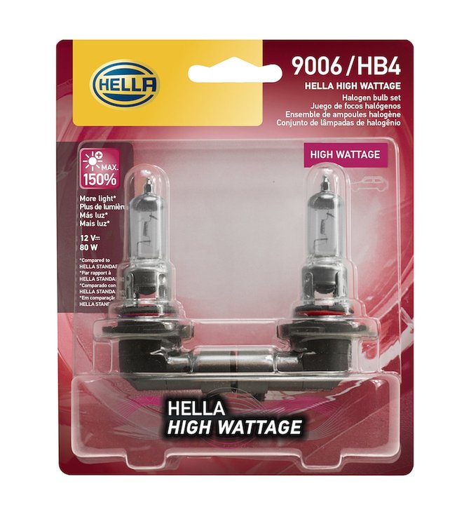 9006 Halogen High Wattage Light Bulb, Twin Pack [80W]