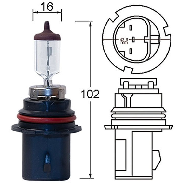 BULB 9007/HB5 12V 100/80W PX29T T4.625