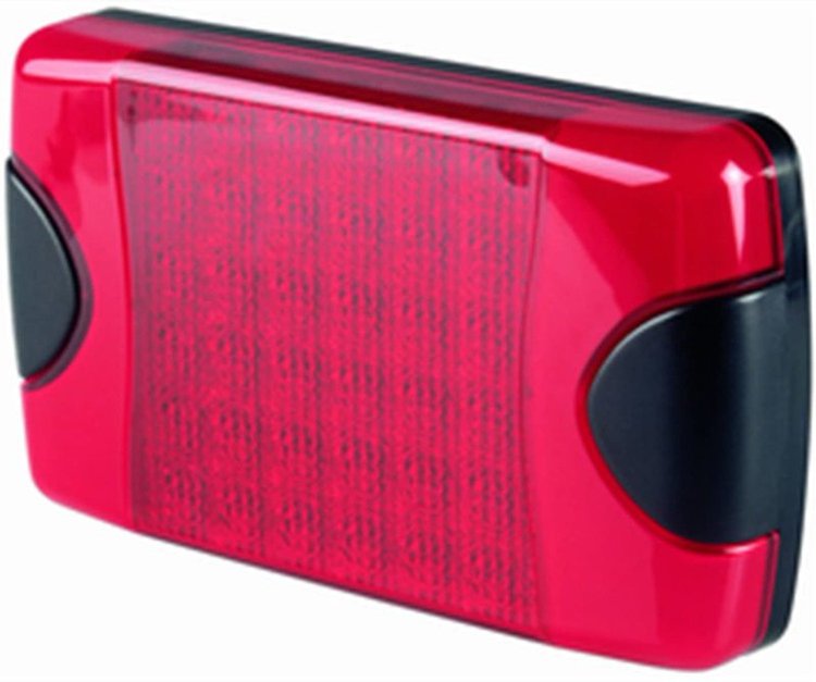 9060 DuraLed Stop/Tail Lamp Rectangle Red Lens Black Housing LED SAE Approved Each