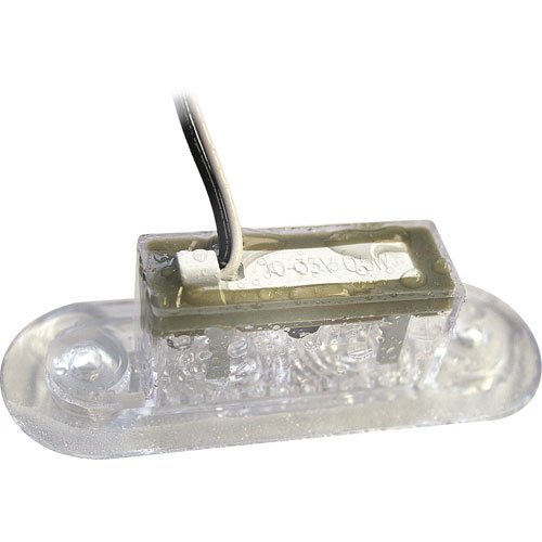 9510 LED Interior Lamp Oval Amber Lens Wide Rim 1 in. x.3 in. 12V