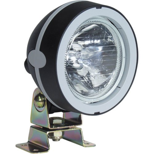 Mega Beam Halogen Work Lamp Round Clear Lens Black Housing Long Range 12V 55W