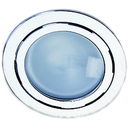 8516 Interior Lamp Round White Lens w/Chrome Rim 12V