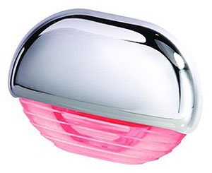 8560 LED Step/Courtesy Lamp Red Lens w/Stainless Steel Cap