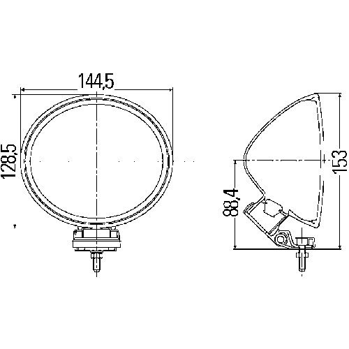FF 200 Driving Lamp; Round; Clr Lens; Chrm Housing; Upright/Pendant Mount; Incl. 1 Lamp/12V 55W Halo
