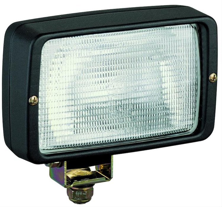 Picador Halogen Work Lamp Rectangle Glass Lens Black Housing Close Range 12V 55W Rotating Base Qty. 12