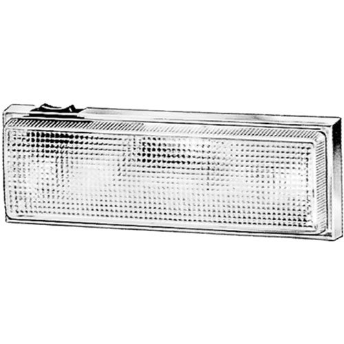 3354 Interior Lamp Rectangle Clear Lens w/Switch And Brass Rim 12V