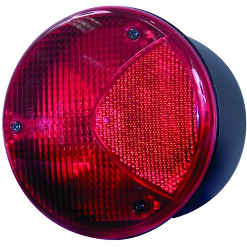 4169 Stop/Tail Lamp Round Red Lens 12V w/Reflex Reflector SAE Approved Each