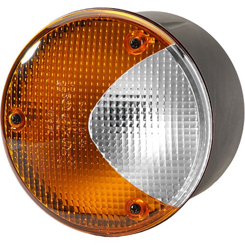 4169 Turn/Side Marker Lamp Round Amber And White Lens 12V SAE Approved Qty. 10