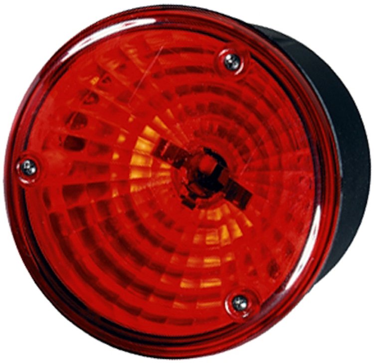 4169 Brilliant Stop/Tail Lamp Round Red Lens 12V SAE Approved