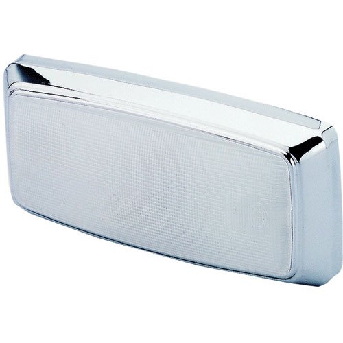 1331 Interior Lamp Rectangle White Lens w/Chrome Rim 12V