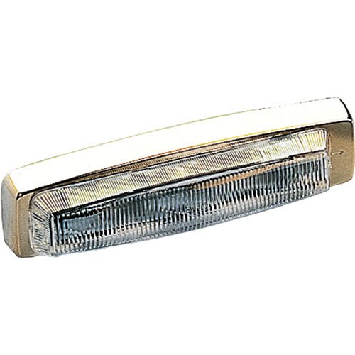 1365 Interior Lamp Rectangle Clear Lens Brass Housing 12V