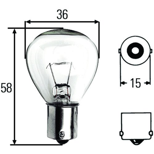 S11 Incandescent Bulb 24V 45W