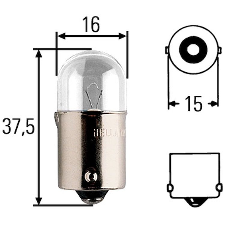 G6 Incandescent Bulb 12V 5W