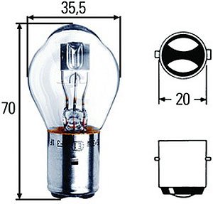 S11 Incandescent Bulb 24V 35/35W