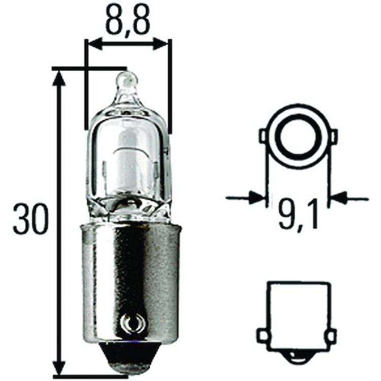 T2.75 Halogen Bulb 12V 6W