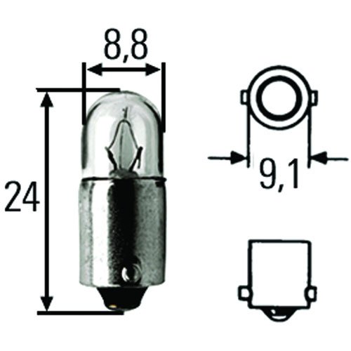 T2.75 Incandescent Bulb 24V 2W