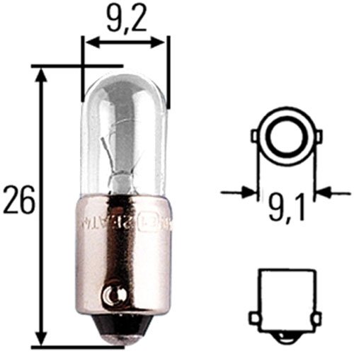 T2.75 Incandescent Bulbs 12V 4W