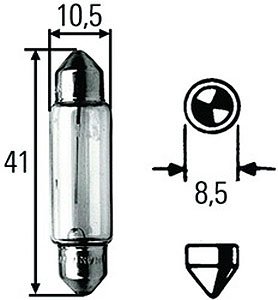 T3.25 Incandescent Bulb 24V 10W