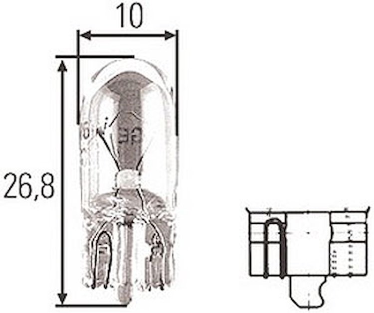 T3.25 Incandescent Bulb 12V 5W