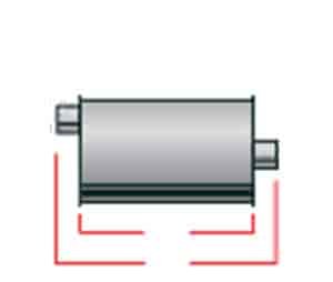 Ultra-Flo Welded Muffler Offset In/Center Out: 2.5"