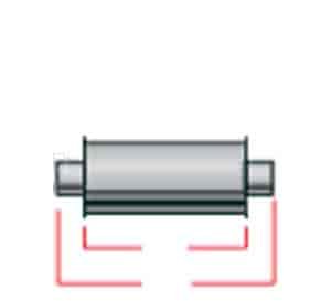 Ultra Flow SS Welded Muffler In/Out: 3-1/2"