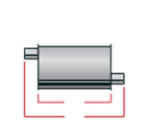 Ultra Flow Muffler In/Out: 2-1/4"