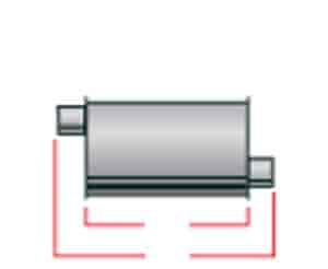 Ultra Flow Muffler In/Out: 2-1/2"