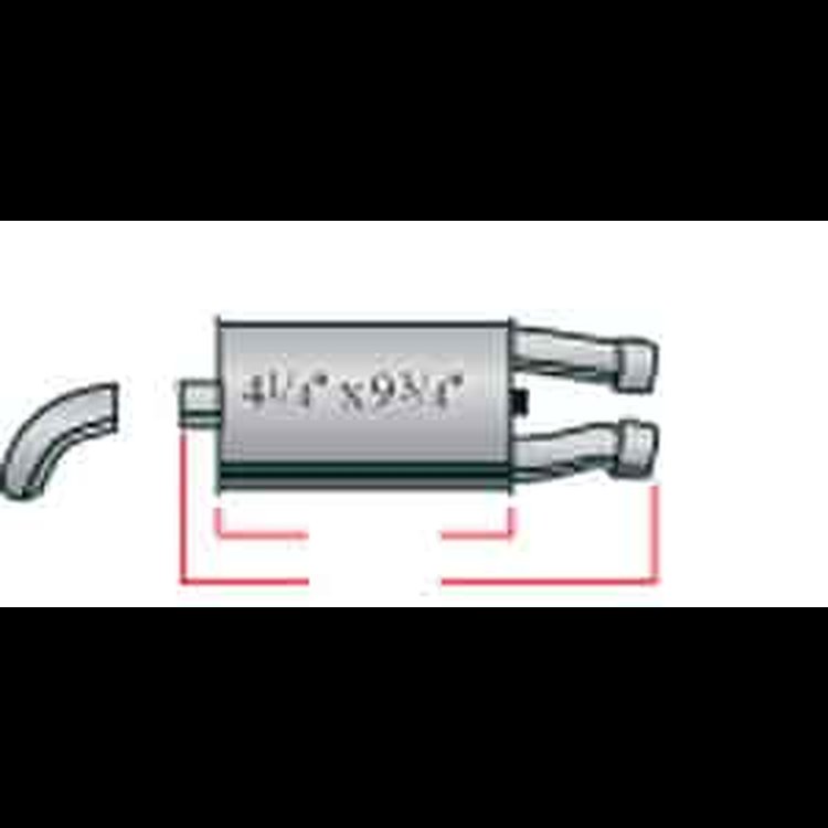 Ultra Flow Muffler Corvette, Right