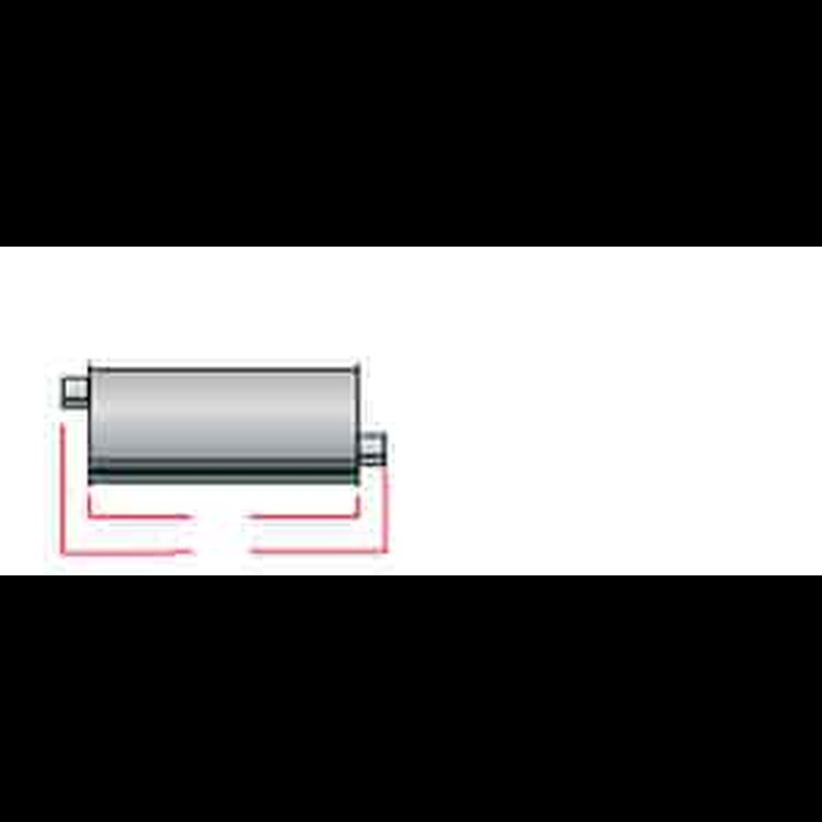 Ultra Flow Muffler In/Out: 2-1/2" Body Length: 20"