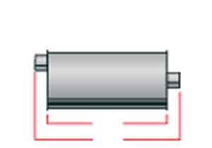 Ultra Flow SS Welded Muffler In/Out: 2-1/2"