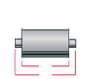 Ultra Flow SS Welded Muffler In/Out: 2-1/2"