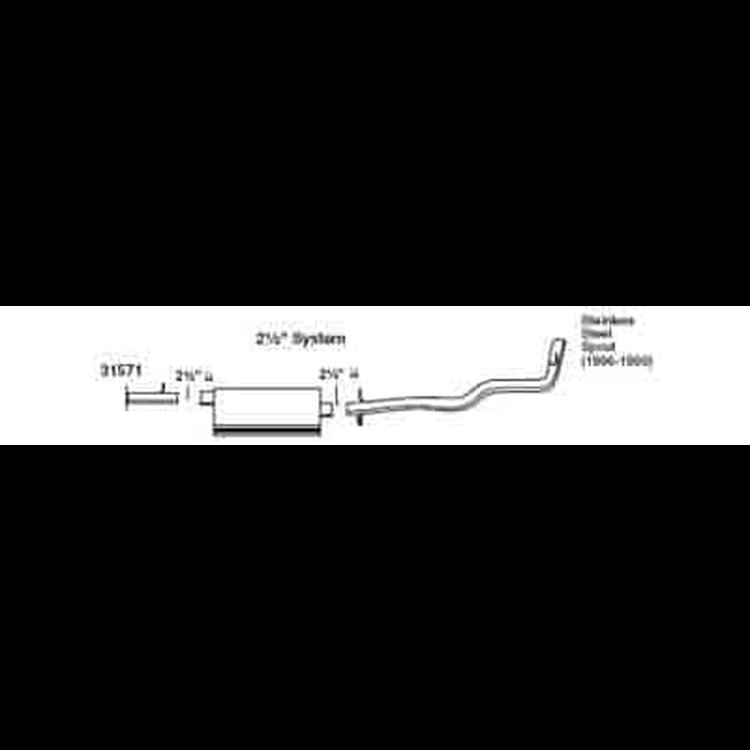 Cat-Back Exhaust System 1998-99 S10/Sonoma 4.3L 2WD