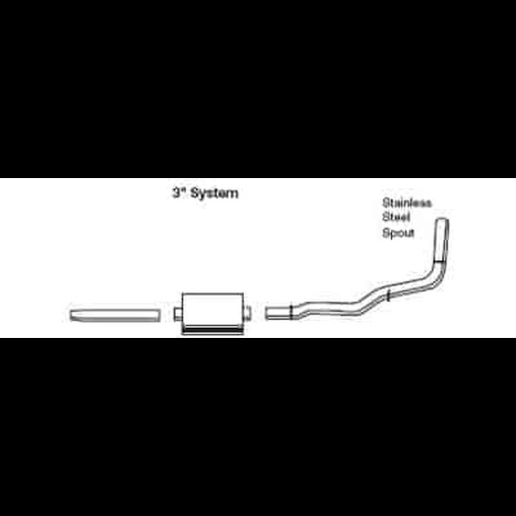 Cat-Back Exhaust System 1997-99 Dakota 3.9L/5.2L 2WD