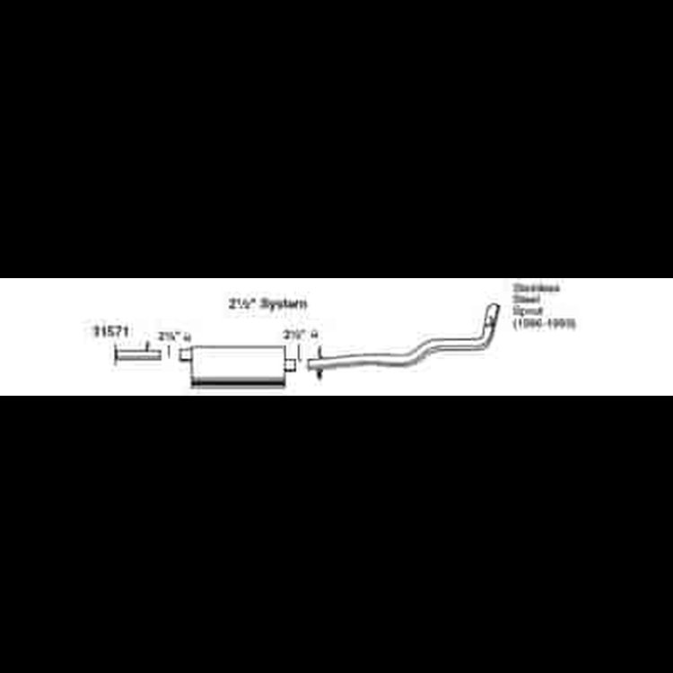 Cat-Back Exhaust System 1995 S10/Sonoma 4.3L, 4-door