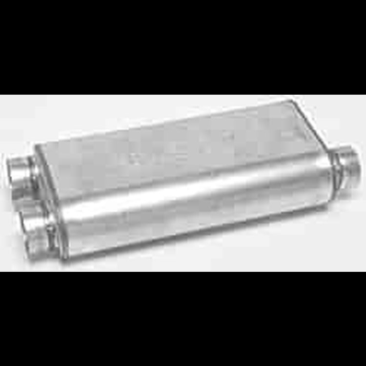 Ultra-Flo Welded Muffler Offset In/Dual Out: 3"