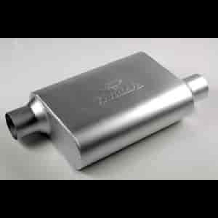 Aluminized 2.50" Offset Inlet/Offset Outlet 9.5" x 4.0" x 13.0" body