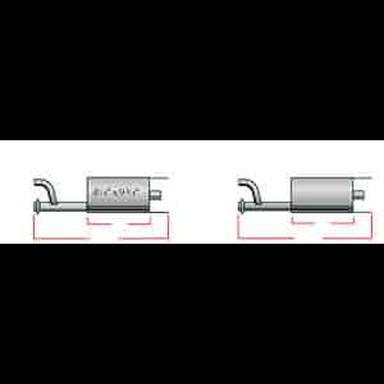 Super Turbo Muffler Direct Fit: 1997-00 Ford Explorer 4.0L