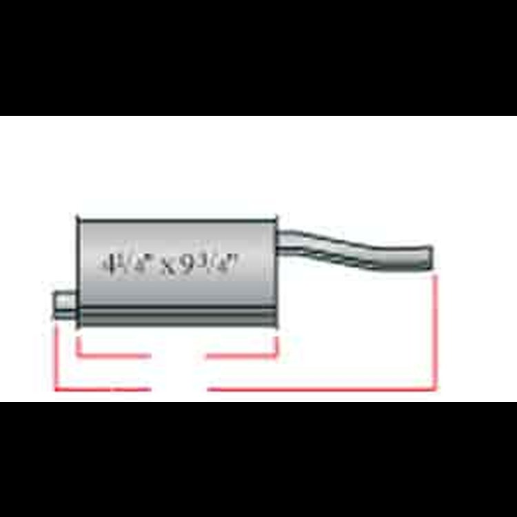 Super Turbo Muffler Direct Fit: 1992-95 Ford Taurus SHO 3.0L