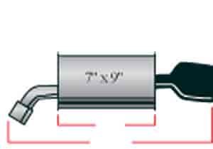 Super Turbo Muffler Direct Fit: 1992-96 Corvette 5.7L